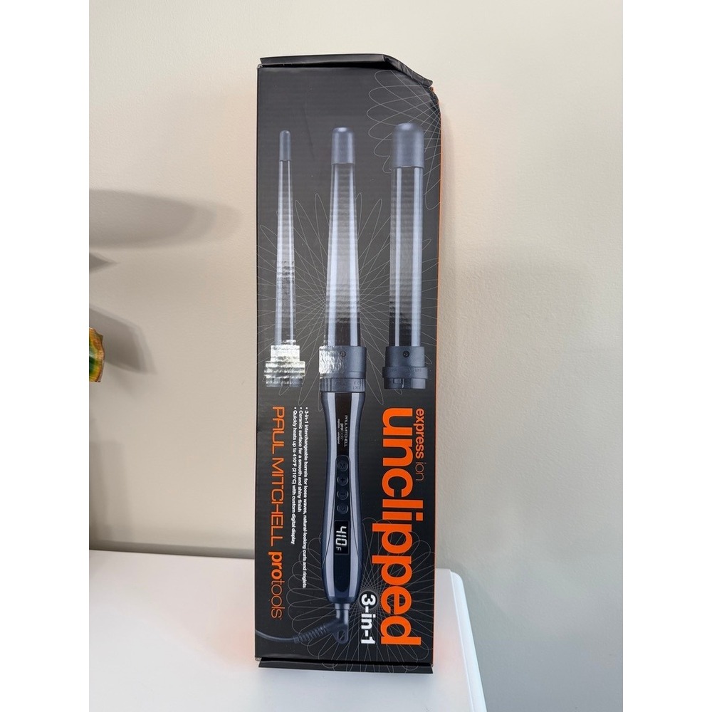 Paul Mitchell Pro Tools 3-in-1 Curling Iron Wand Black Ceramic NWT
